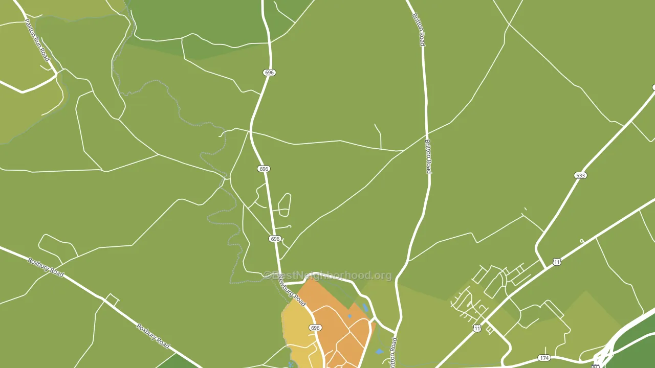 Middle Spring, PA block-group voter-turnout map