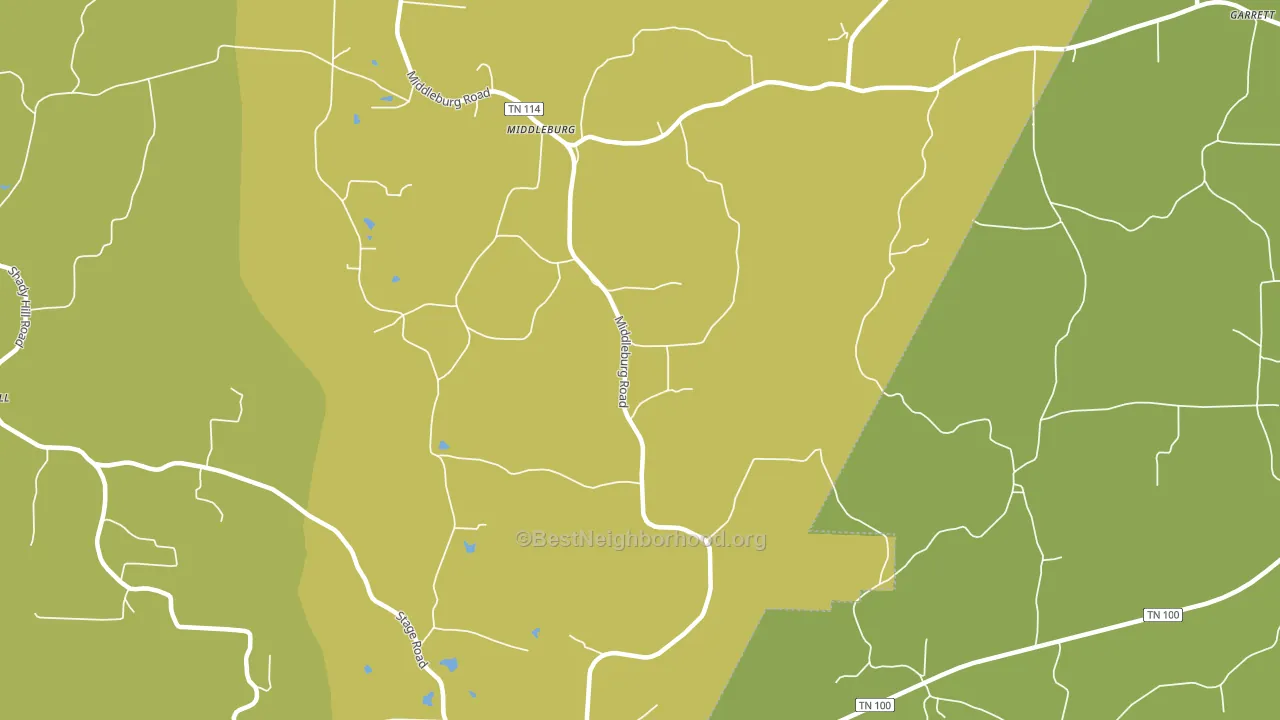 Middleburg, TN block-group voter-turnout map