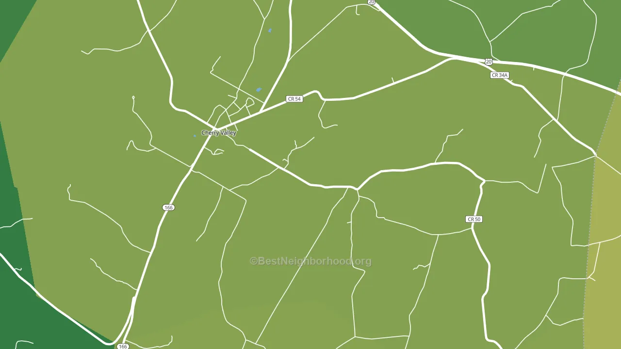 Middlefield Center, NY block-group voter-turnout map