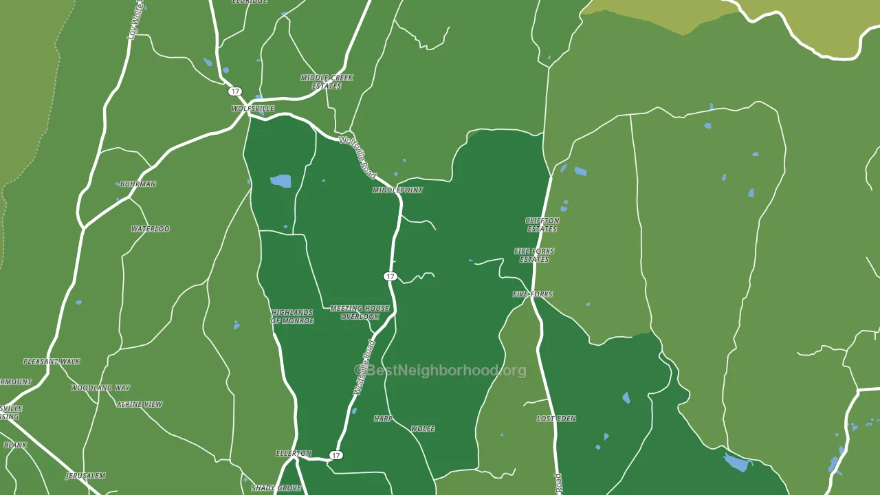 Middlepoint, MD block-group voter-turnout map