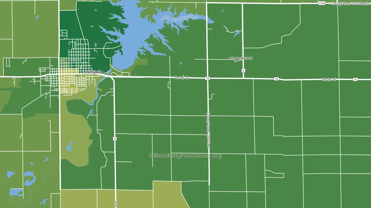 Middlesworth, IL block-group voter-turnout map