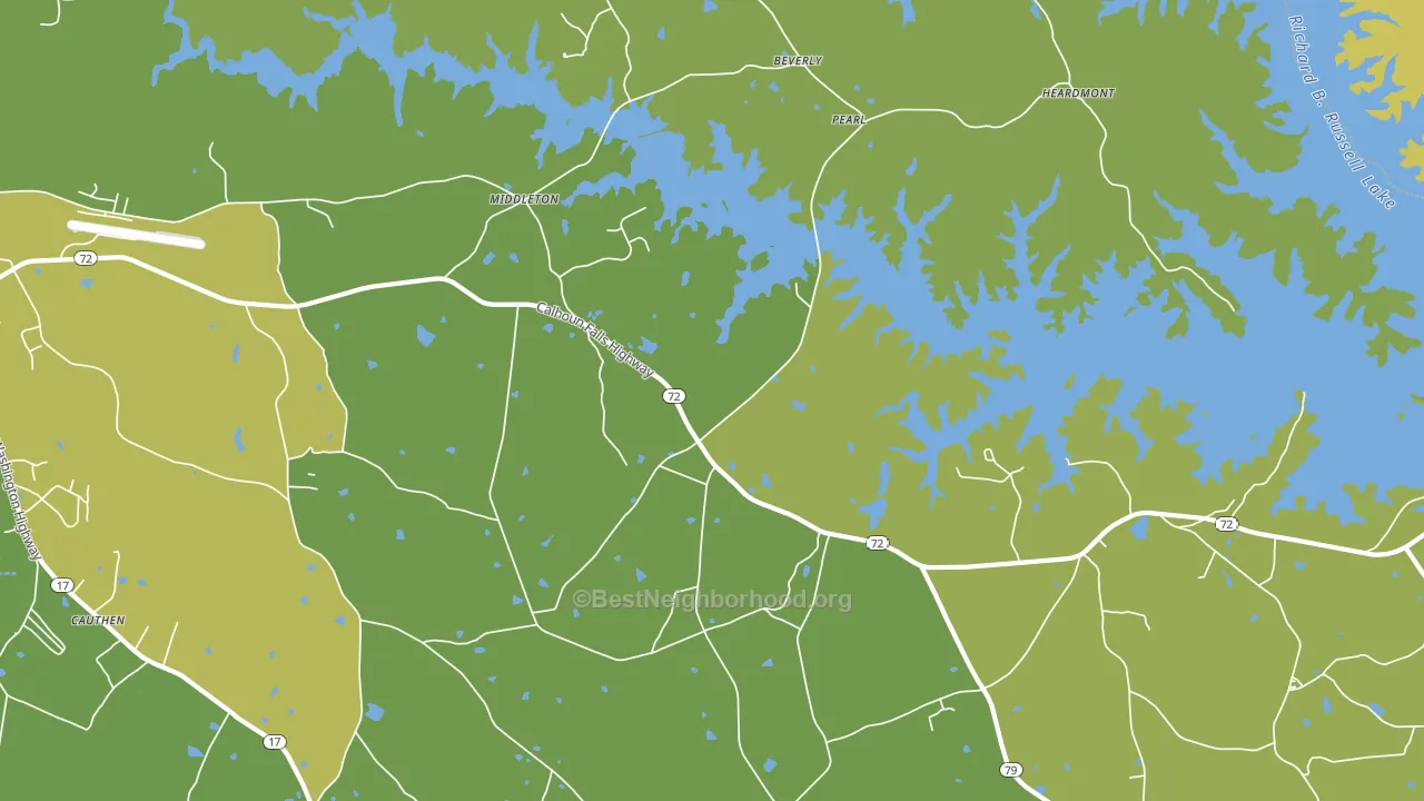 Middleton, GA block-group voter-turnout map