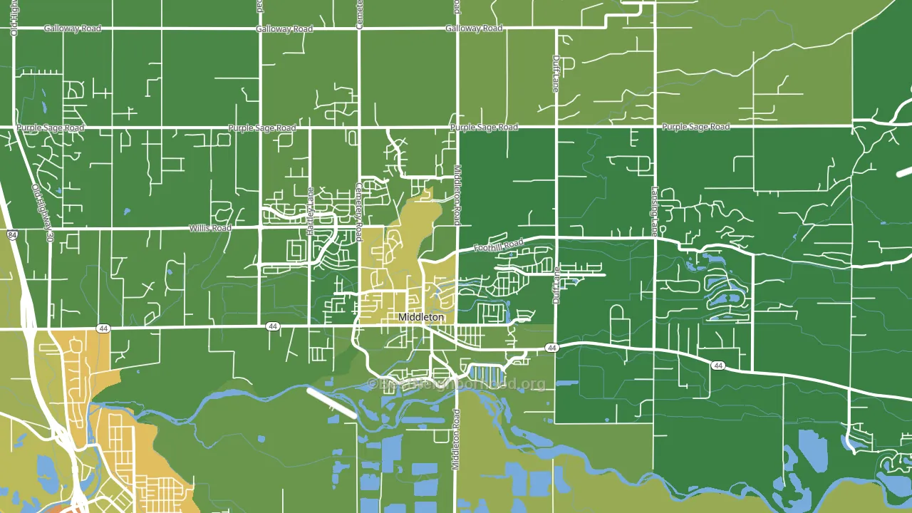 Middleton, ID block-group voter-turnout map