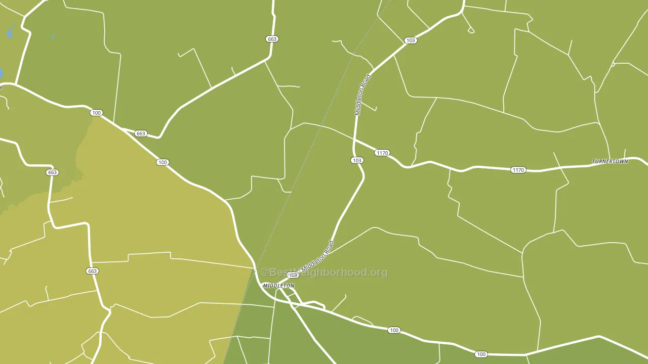 Middleton, KY block-group voter-turnout map