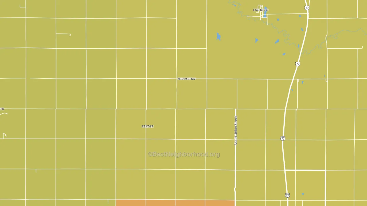 Middleton, OK block-group voter-turnout map