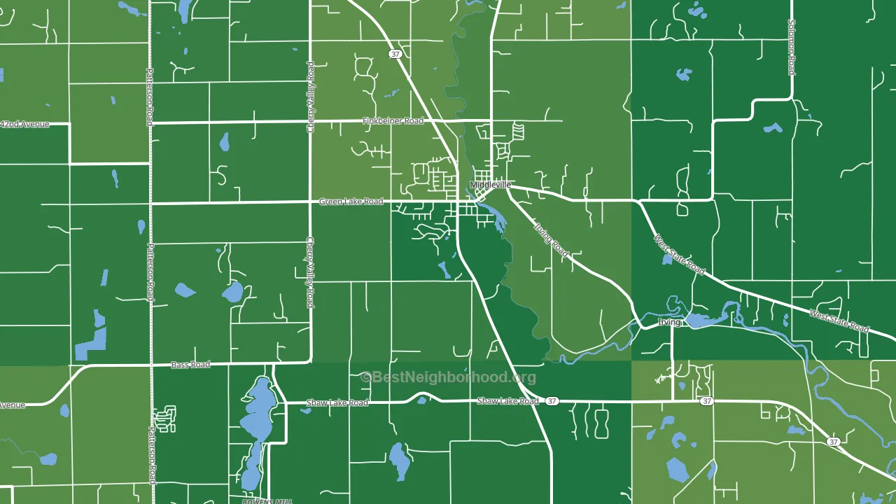 Middleville, MI block-group voter-turnout map