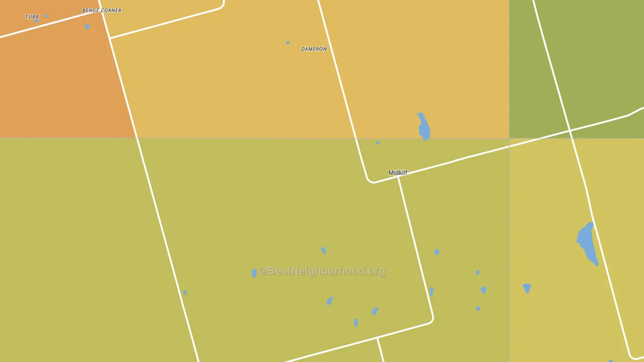 Midkiff, TX block-group voter-turnout map
