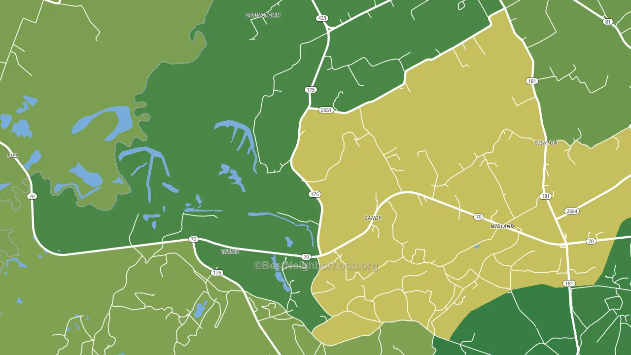 Midland, KY block-group voter-turnout map