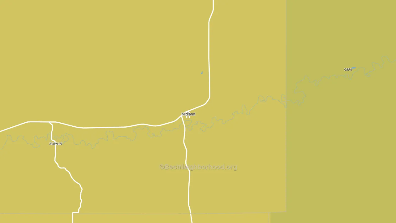 Midland, SD block-group voter-turnout map