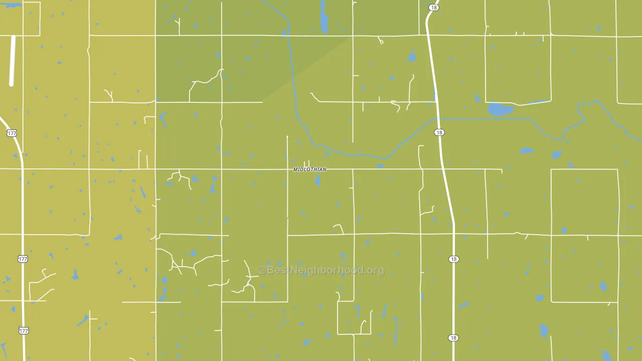 Midlothian, OK block-group voter-turnout map