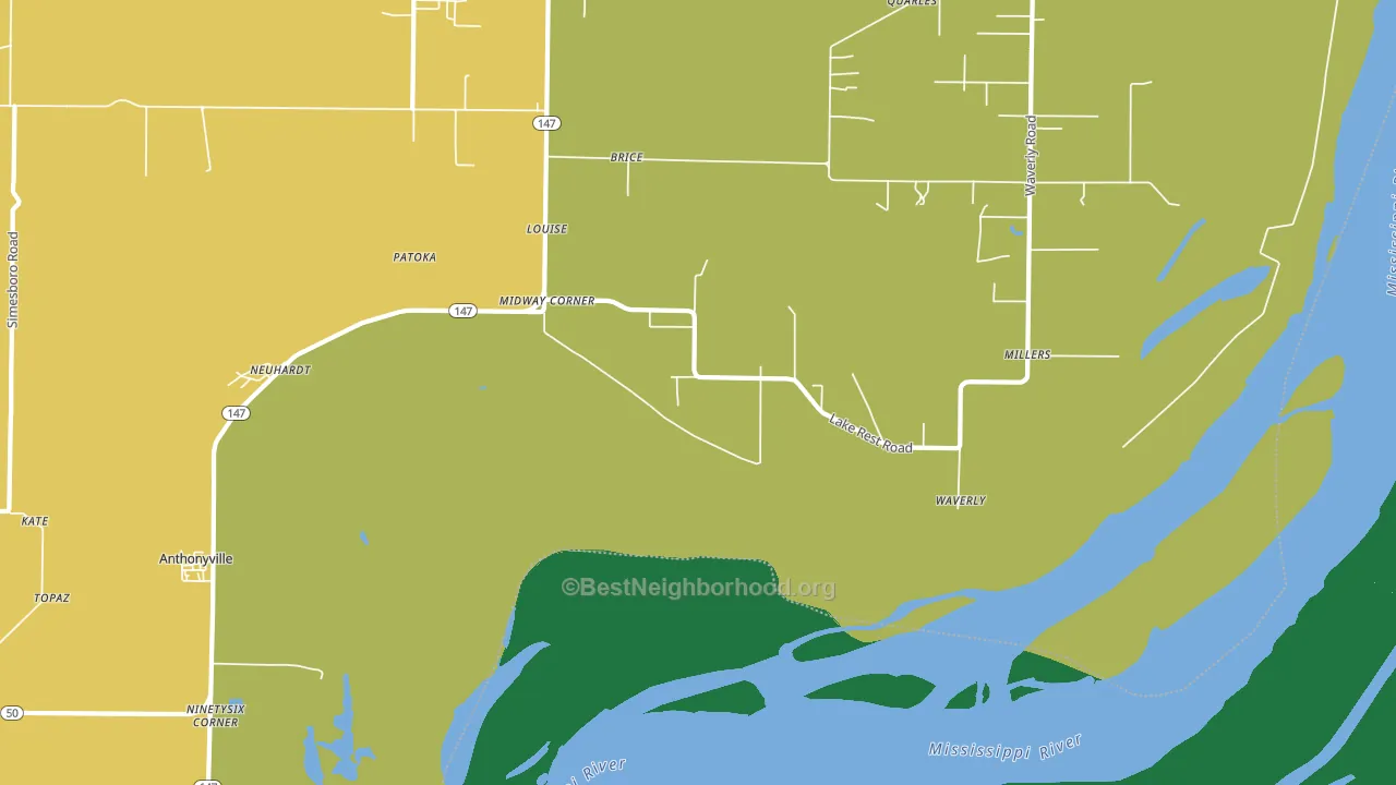 Midway Corner, AR block-group voter-turnout map