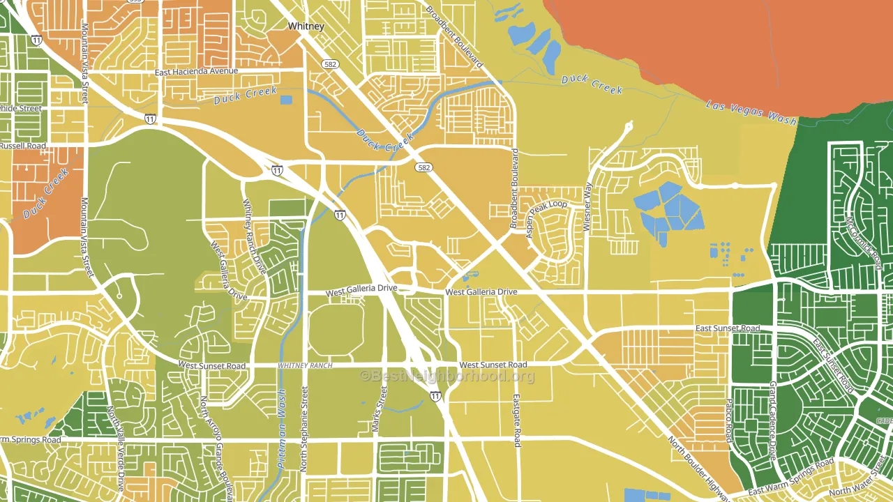 Midway, Henderson, NV block-group voter-turnout map