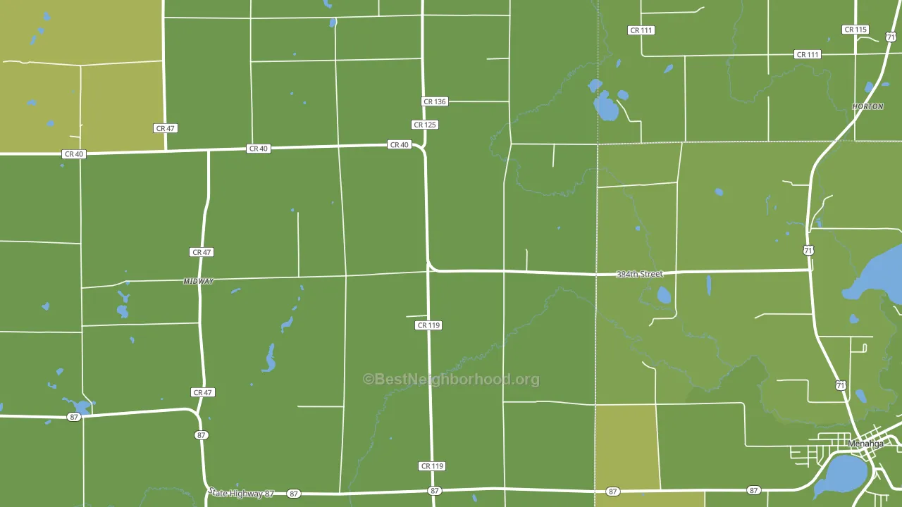 Midway, MN block-group voter-turnout map