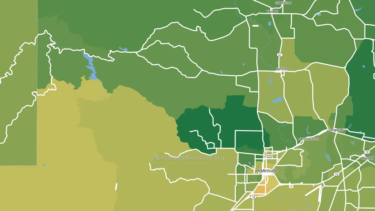 Midway, OR block-group voter-turnout map