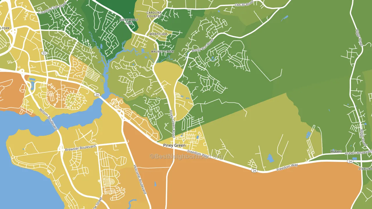 Midway Park, NC block-group voter-turnout map