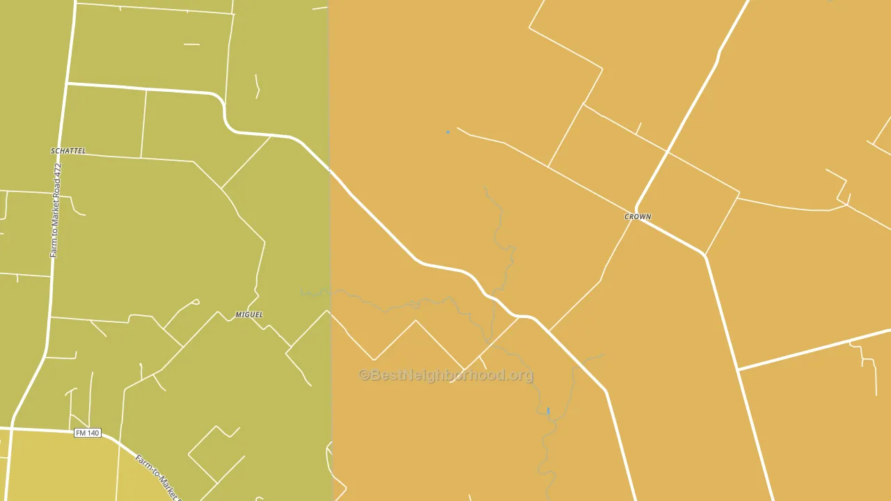 Miguel, TX block-group voter-turnout map