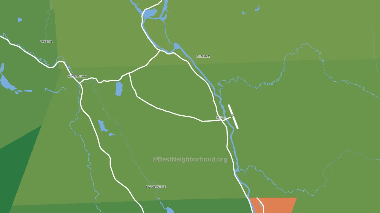 Milan, NH block-group voter-turnout map