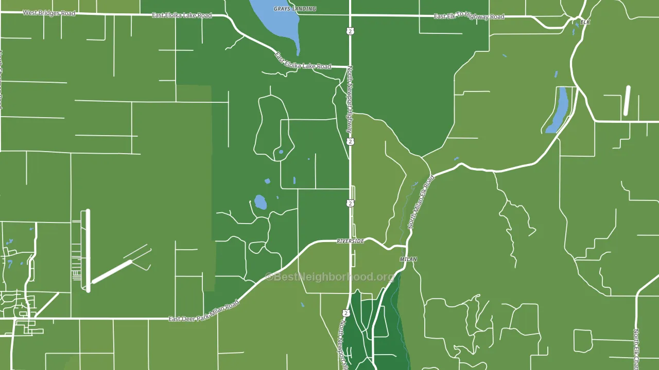 Milan, WA block-group voter-turnout map