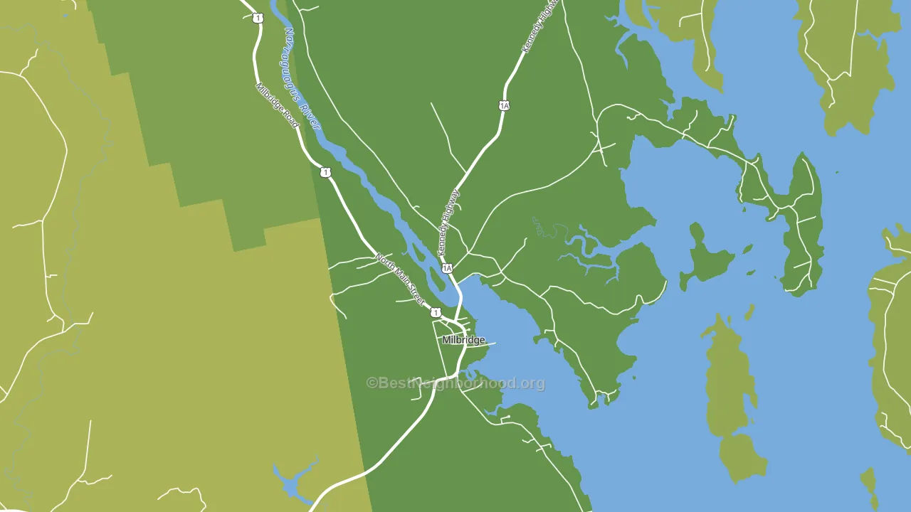Milbridge, ME block-group voter-turnout map