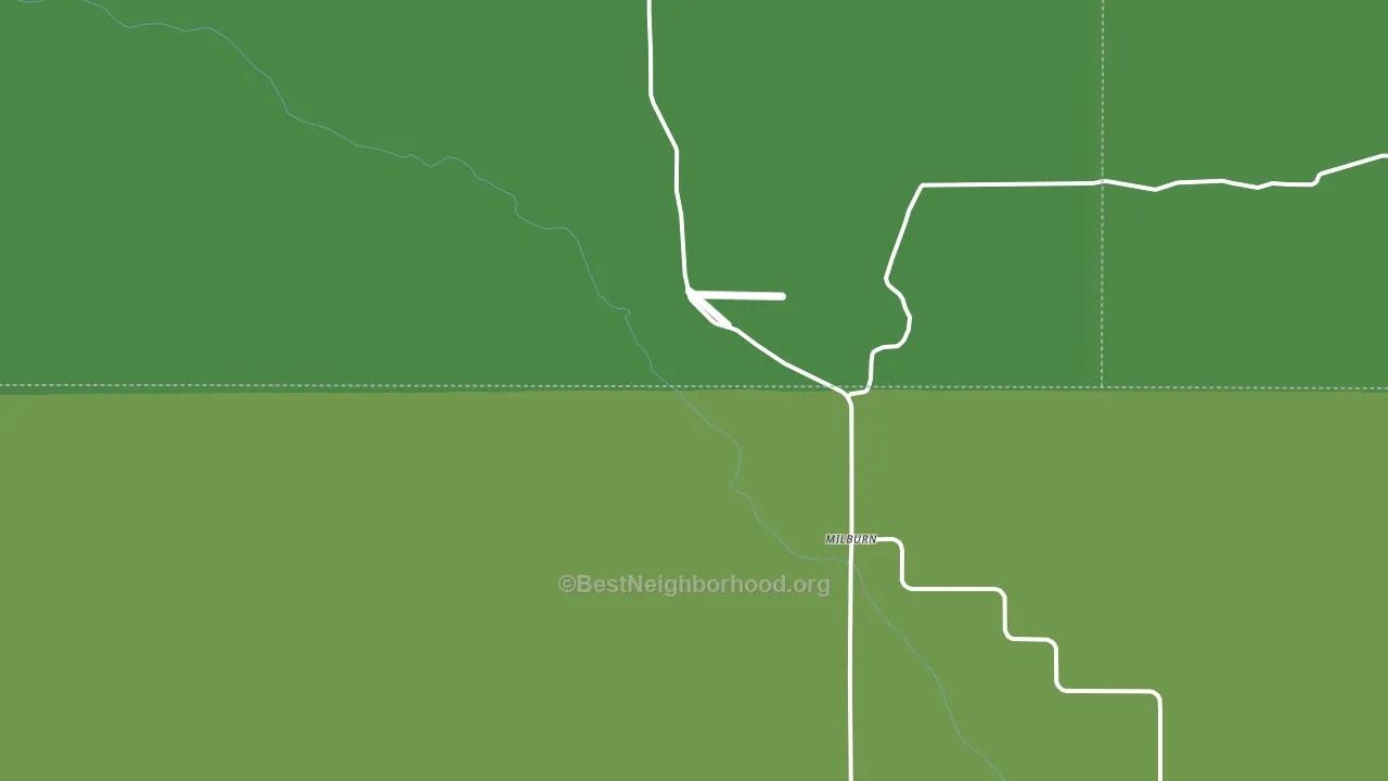 Milburn, NE block-group voter-turnout map