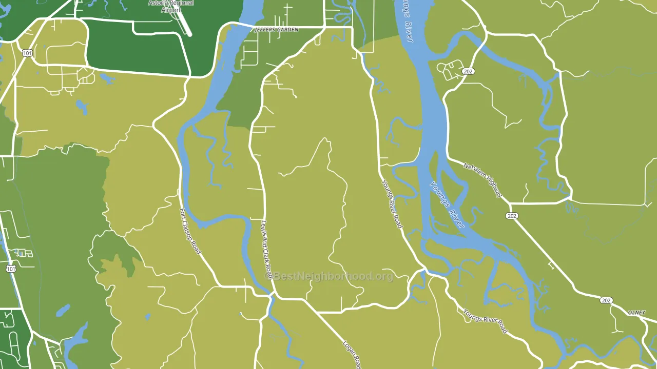 Miles Crossing, OR block-group voter-turnout map