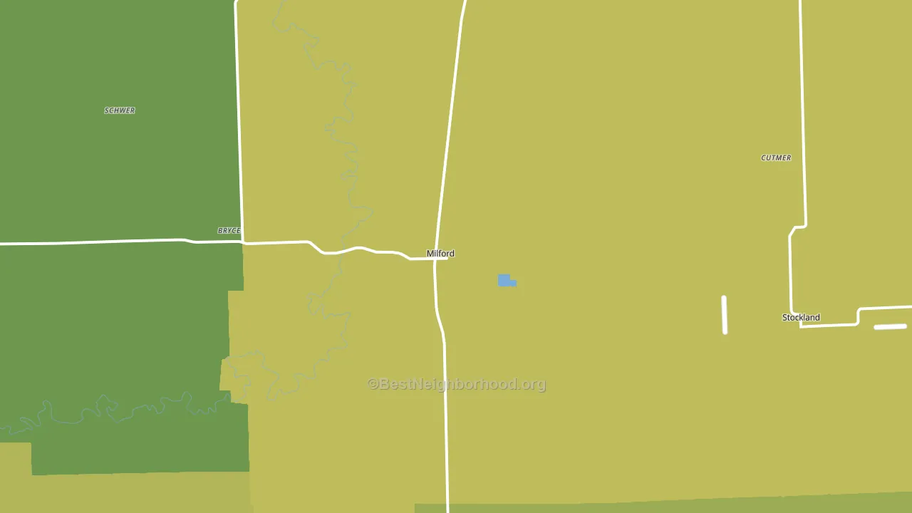 Milford, IL block-group voter-turnout map