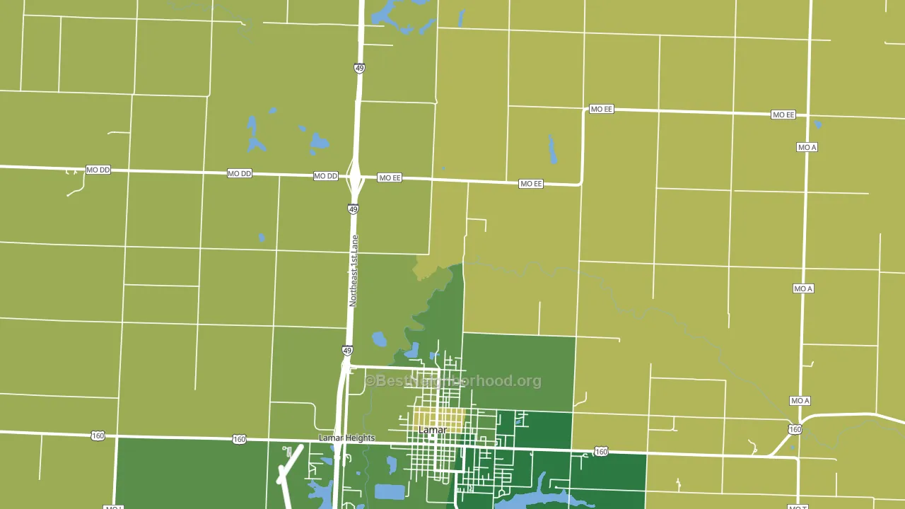 Milford, MO block-group voter-turnout map