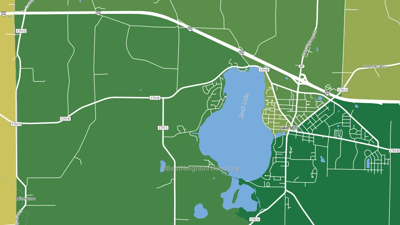Milford, WI block-group voter-turnout map