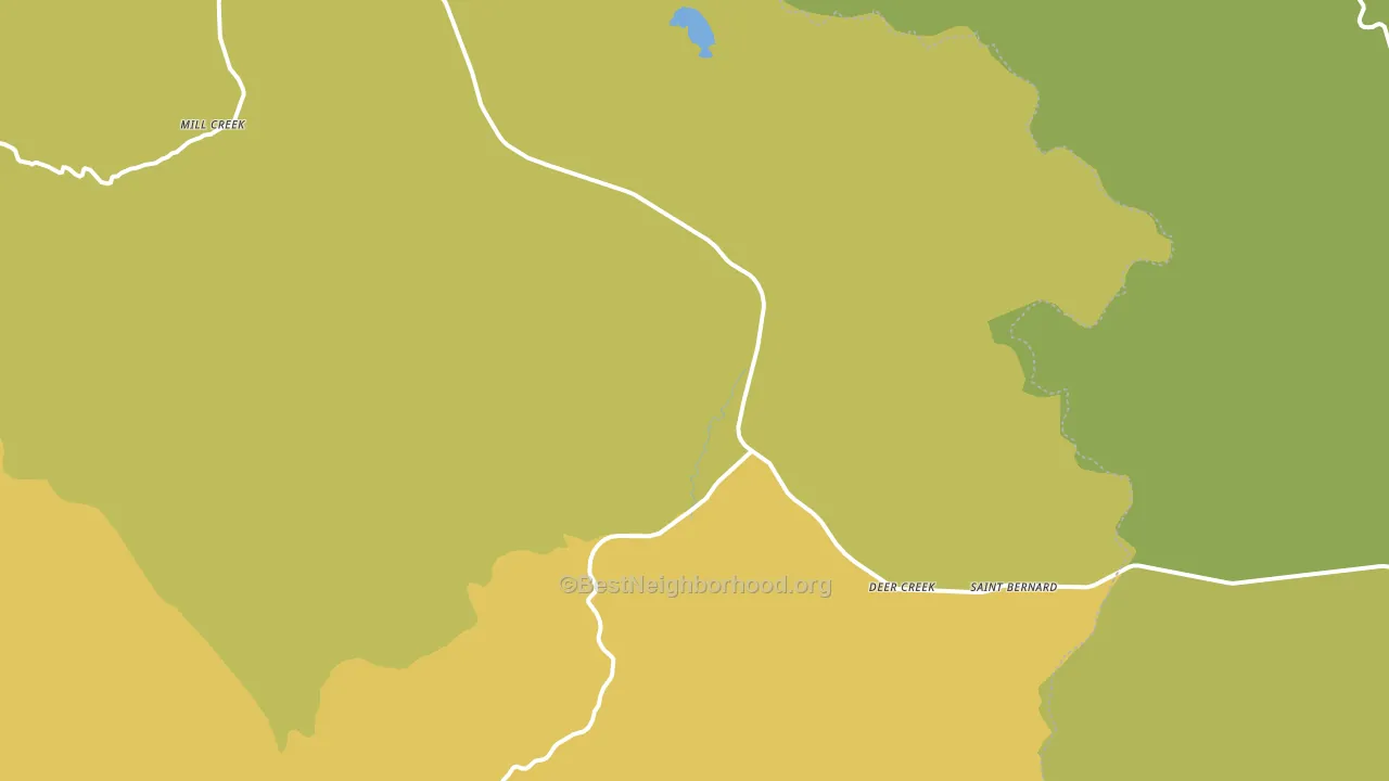 Mill Creek, CA block-group voter-turnout map