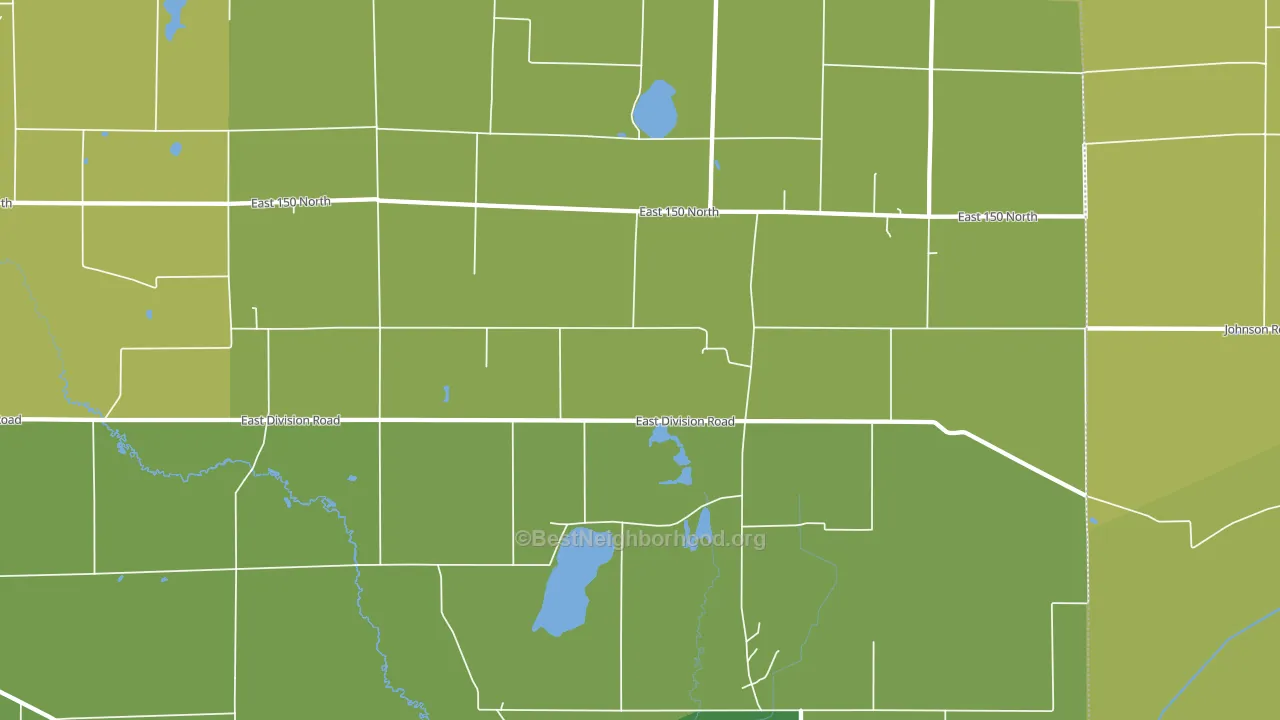 Mill Creek, IN block-group voter-turnout map