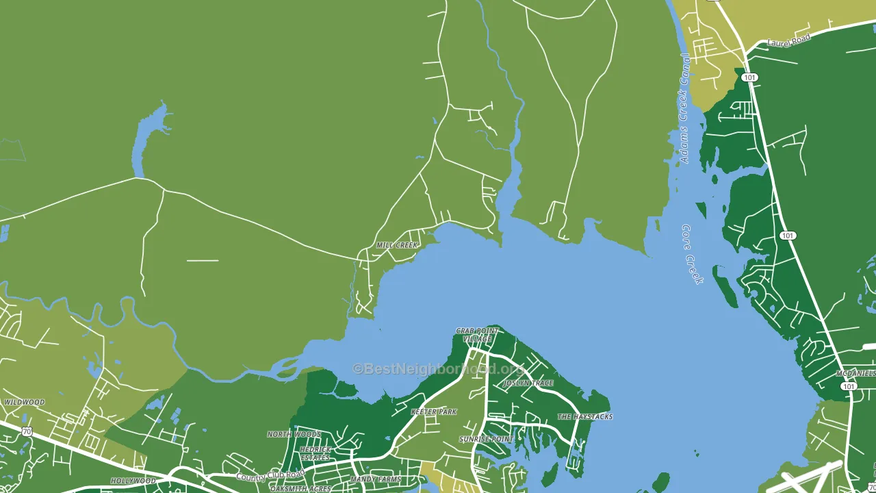 Mill Creek, NC block-group voter-turnout map