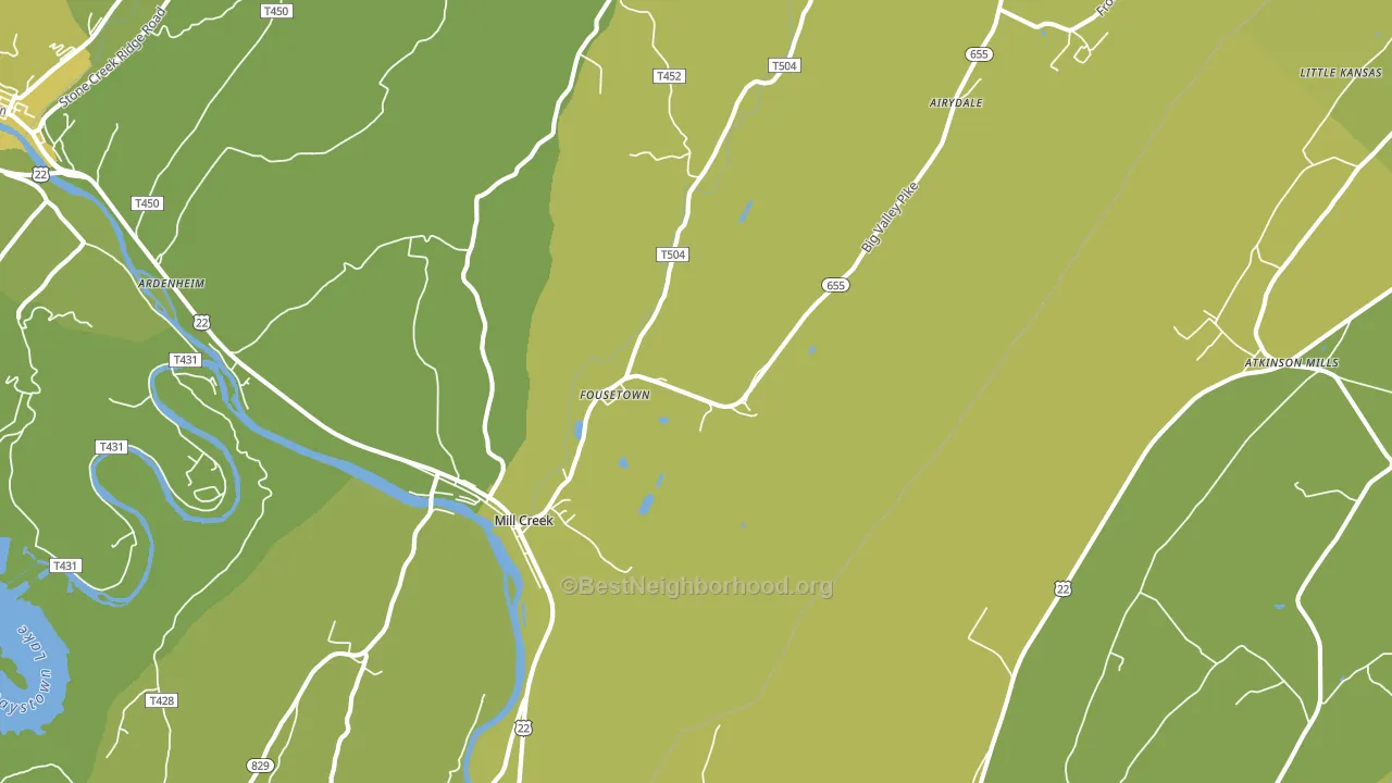 Mill Creek, PA block-group voter-turnout map