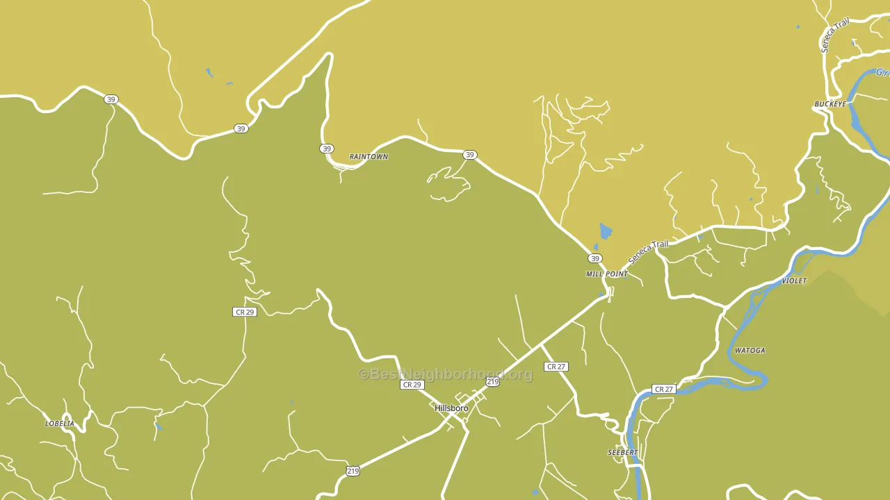 Mill Point, WV block-group voter-turnout map