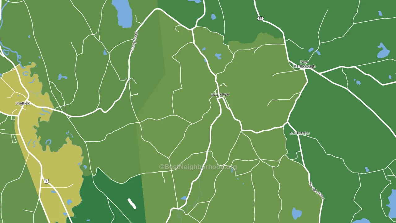 Mill River, MA block-group voter-turnout map