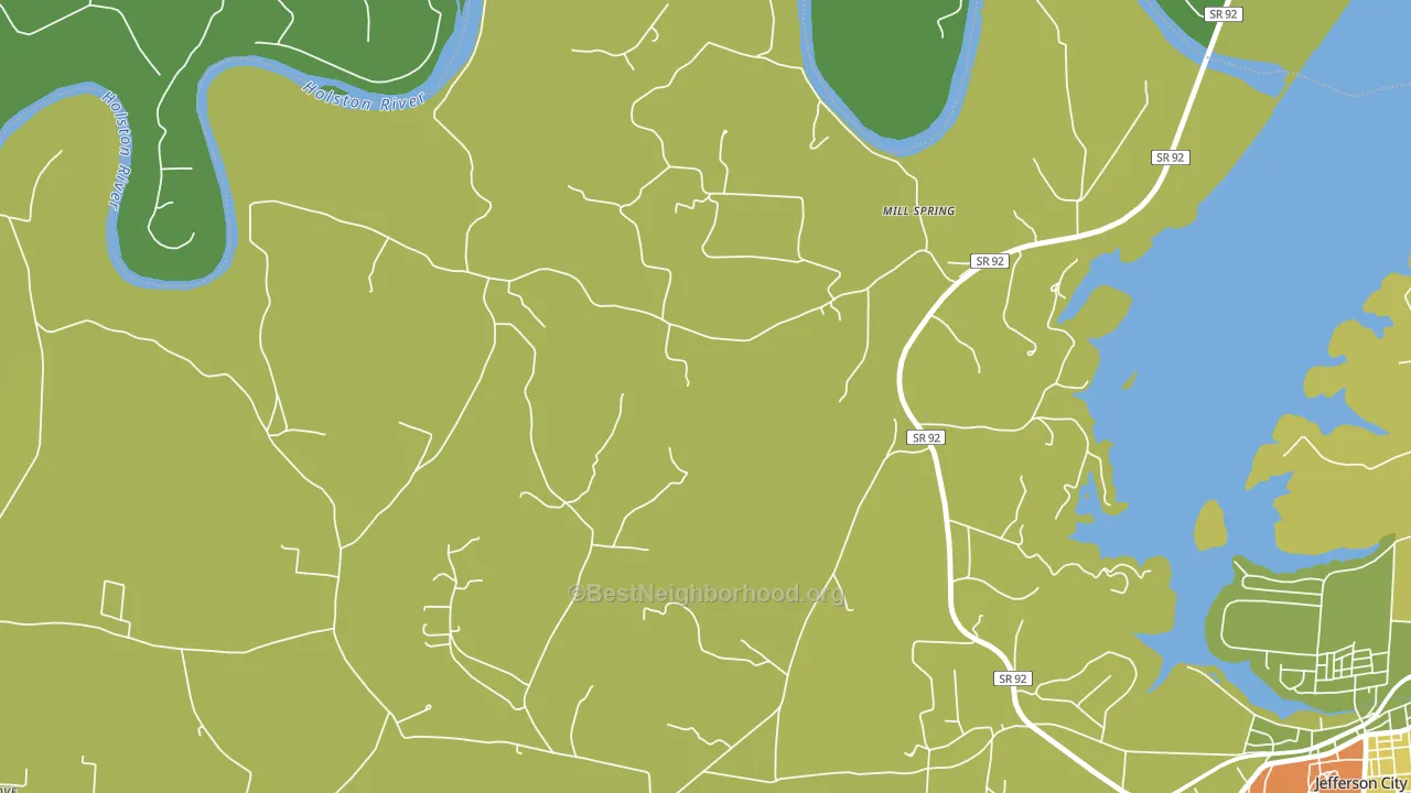 Mill Spring, TN block-group voter-turnout map