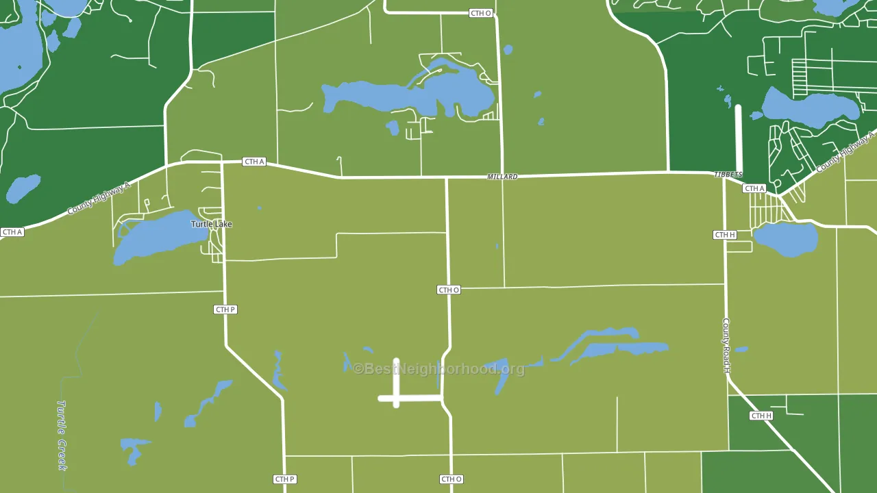 Millard, WI block-group voter-turnout map