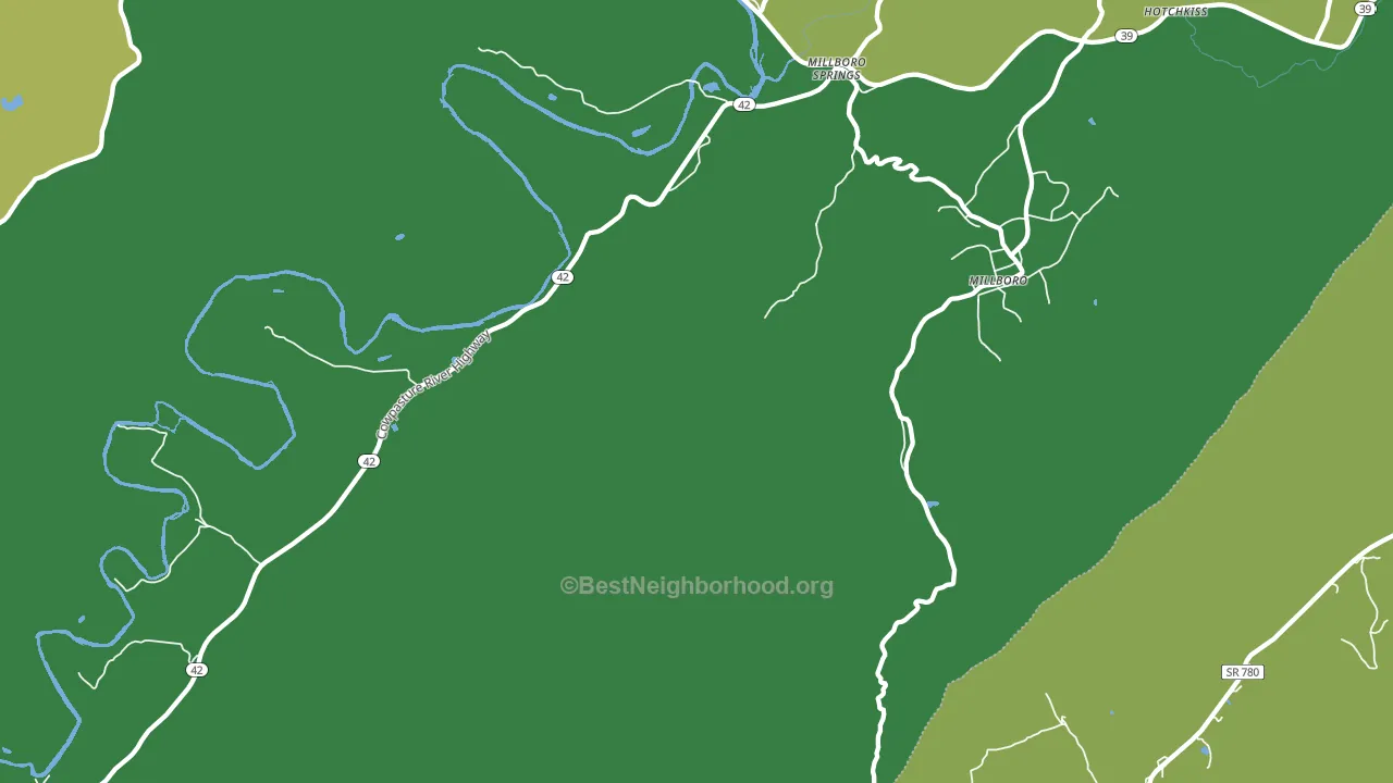 Millboro Springs, VA block-group voter-turnout map