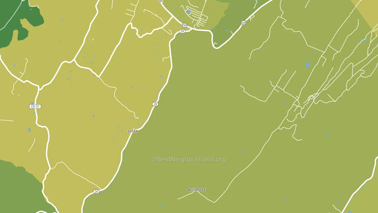 Millbrook, WV block-group voter-turnout map