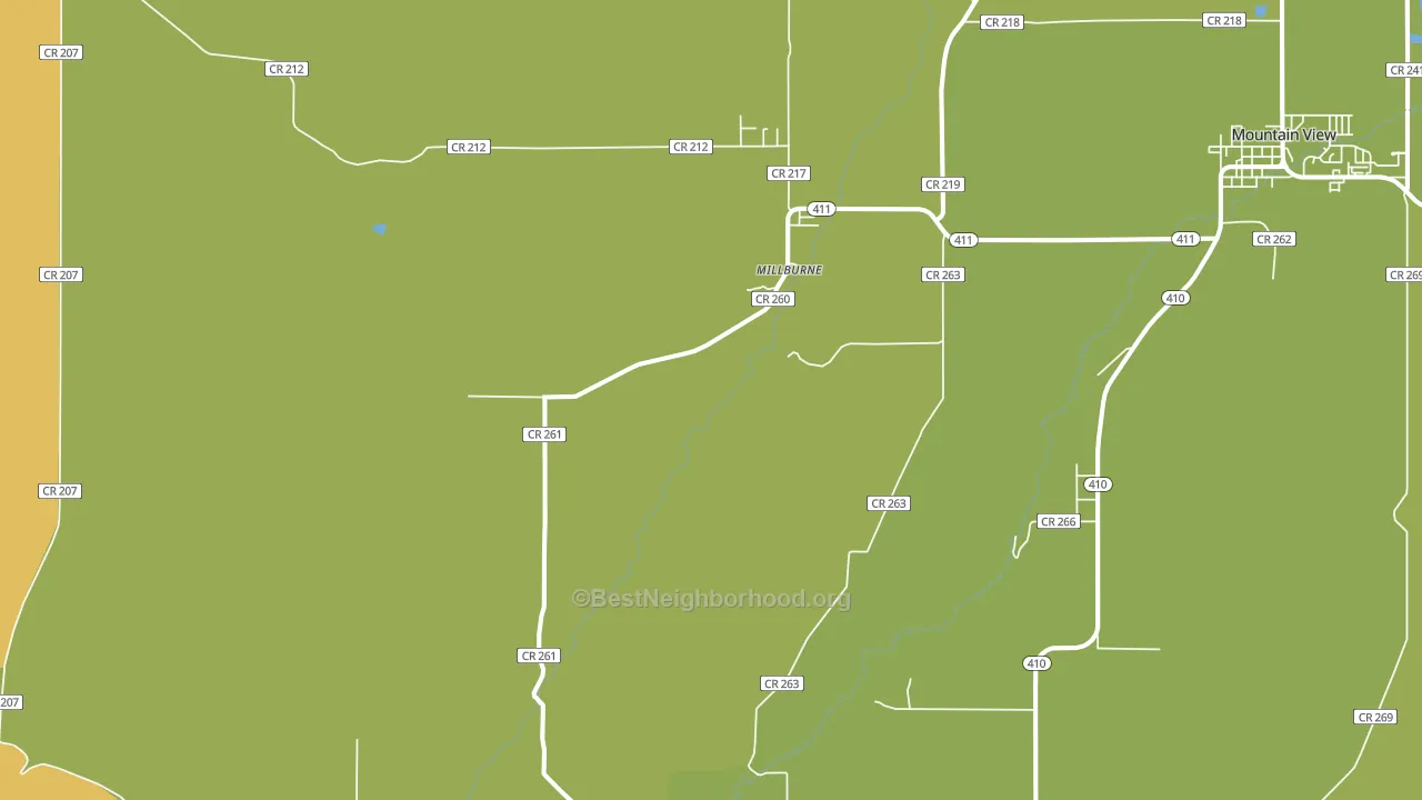 Millburne, WY block-group voter-turnout map