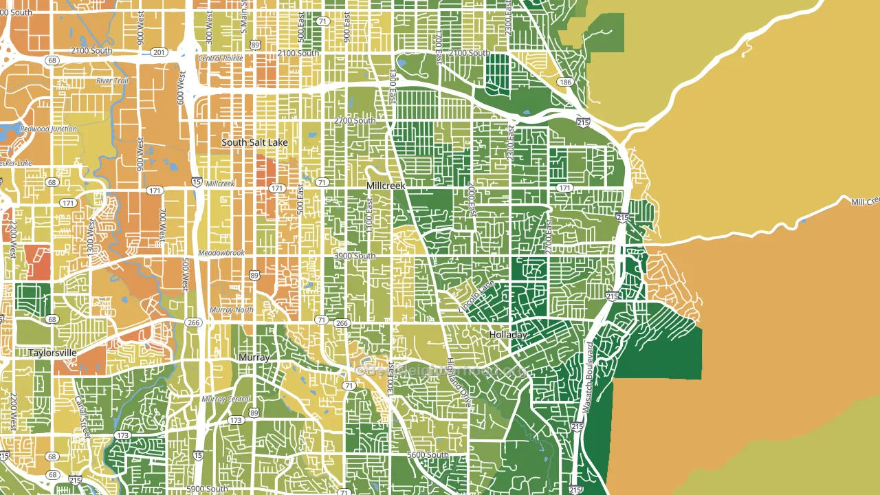 Millcreek, Salt Lake City, UT block-group voter-turnout map