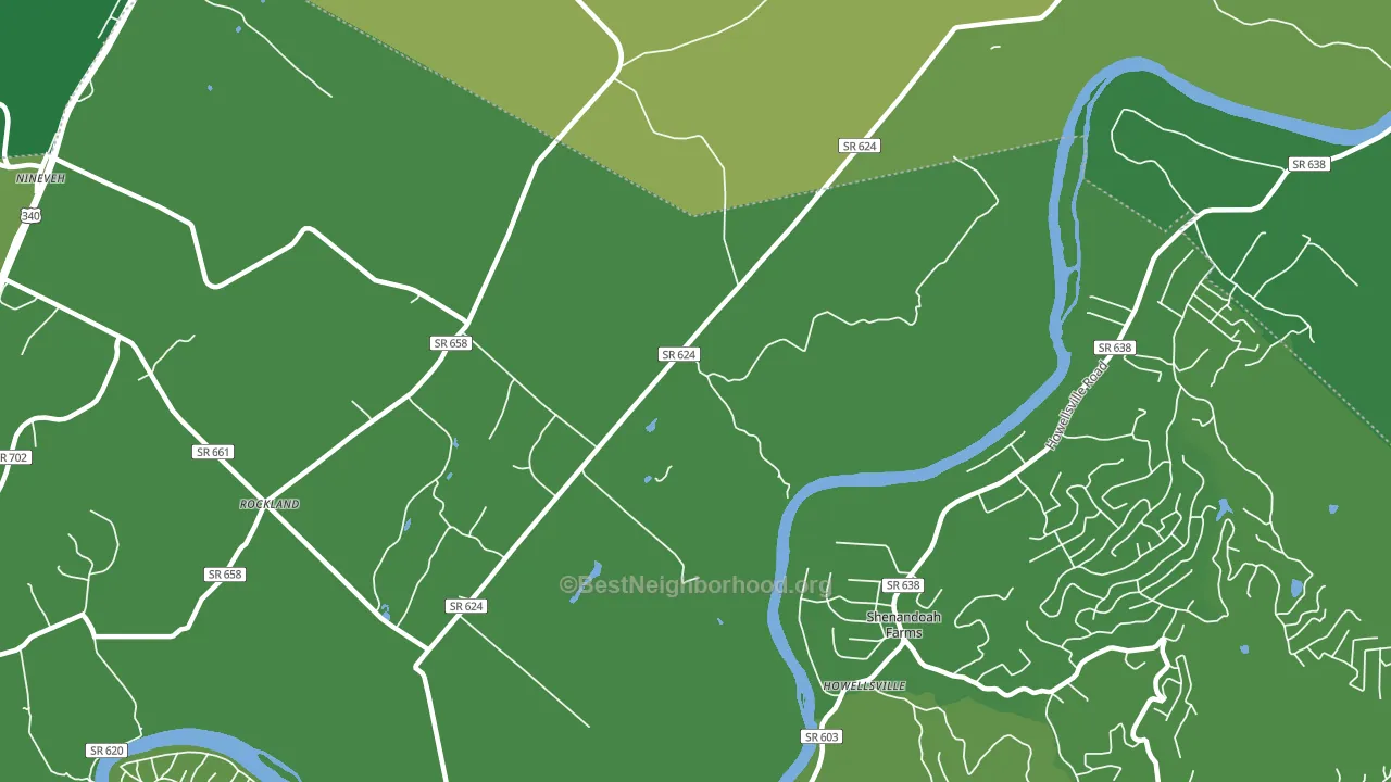 Milldale, VA block-group voter-turnout map