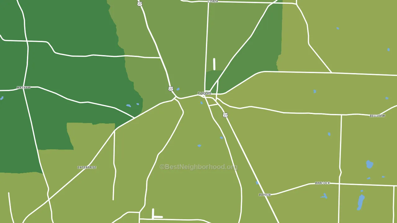 Miller County, GA block-group voter-turnout map