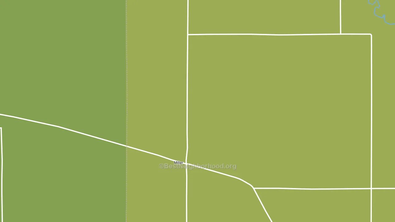 Miller, NE block-group voter-turnout map