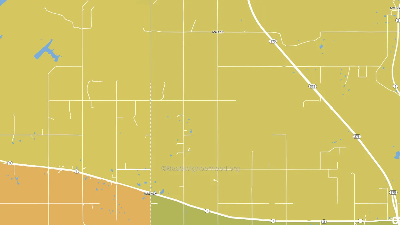 Miller, OK block-group voter-turnout map