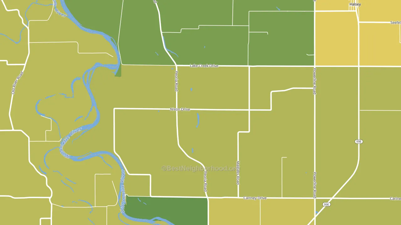 Miller, OR block-group voter-turnout map