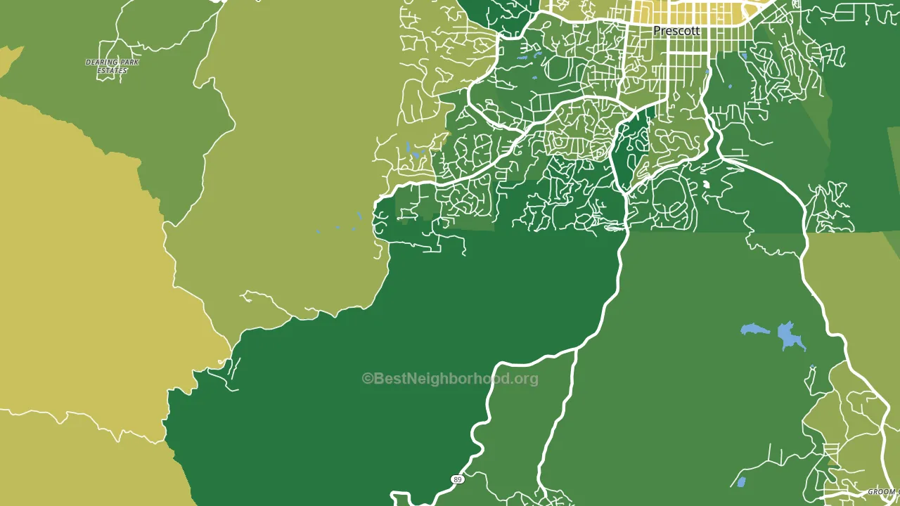Miller Valley, AZ block-group voter-turnout map