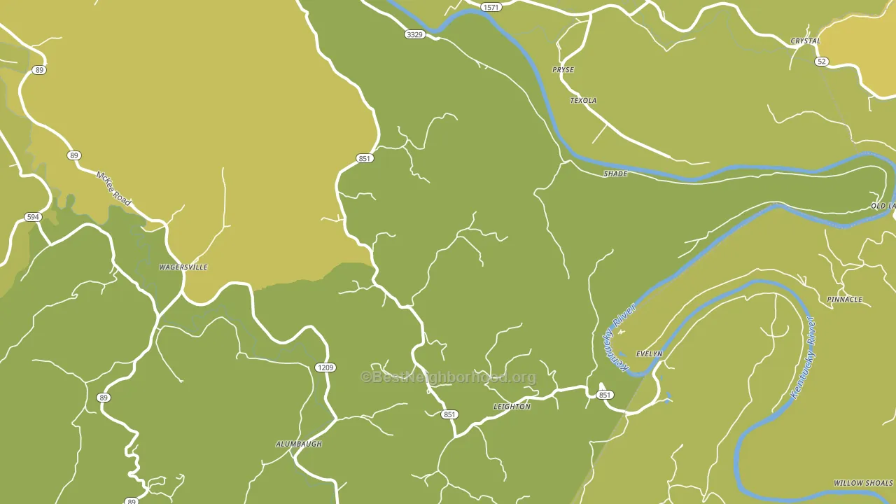 Millers Creek, KY block-group voter-turnout map