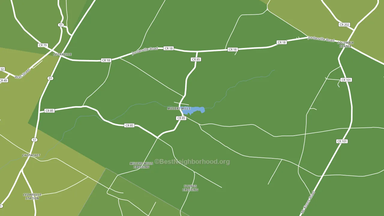 Millers Mills, NY block-group voter-turnout map