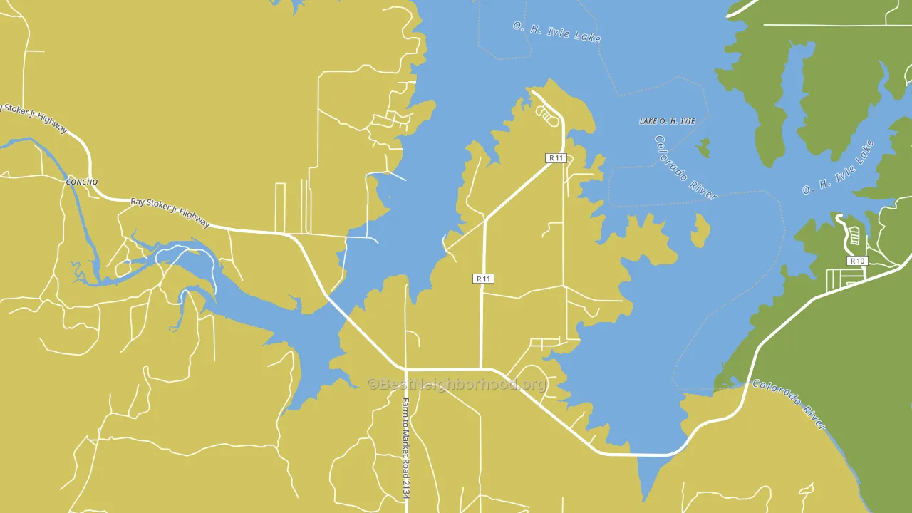 Millersview, TX block-group voter-turnout map