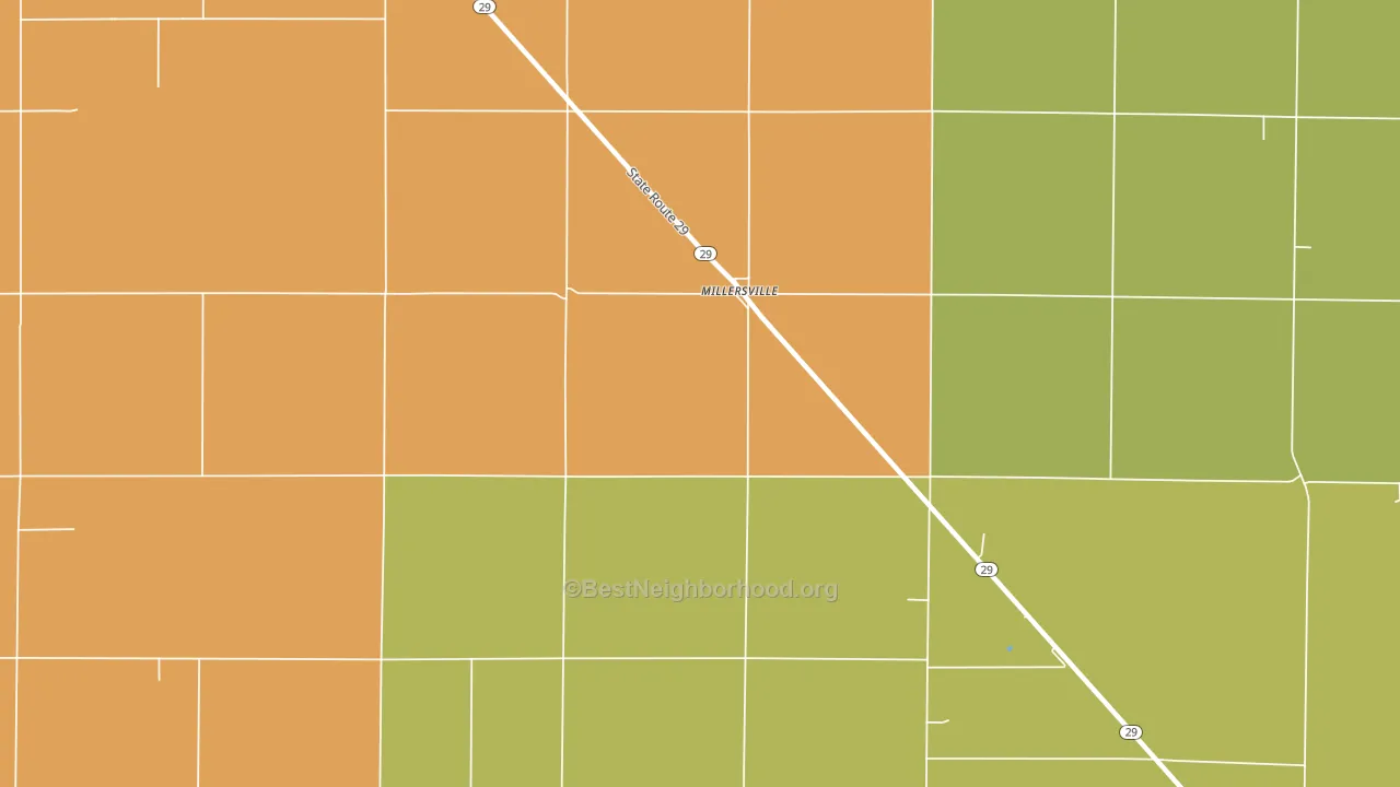 Millersville, IL block-group voter-turnout map